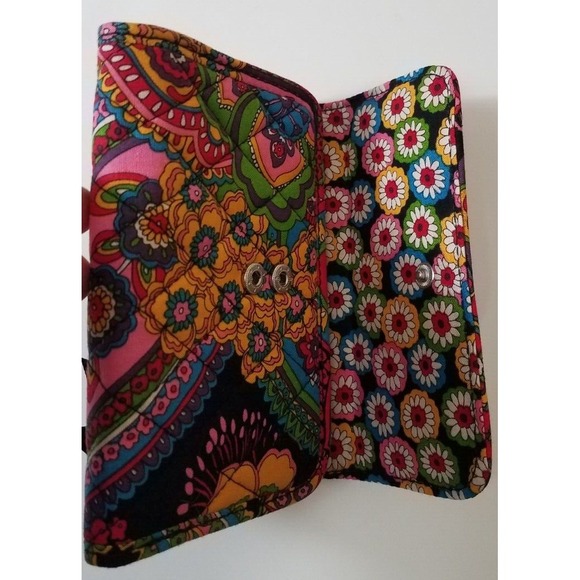 Vera Bradley Euro Wallet Symphony in Hue Tri-fold Style Multicolor Boho NEW - Picture 5 of 5
